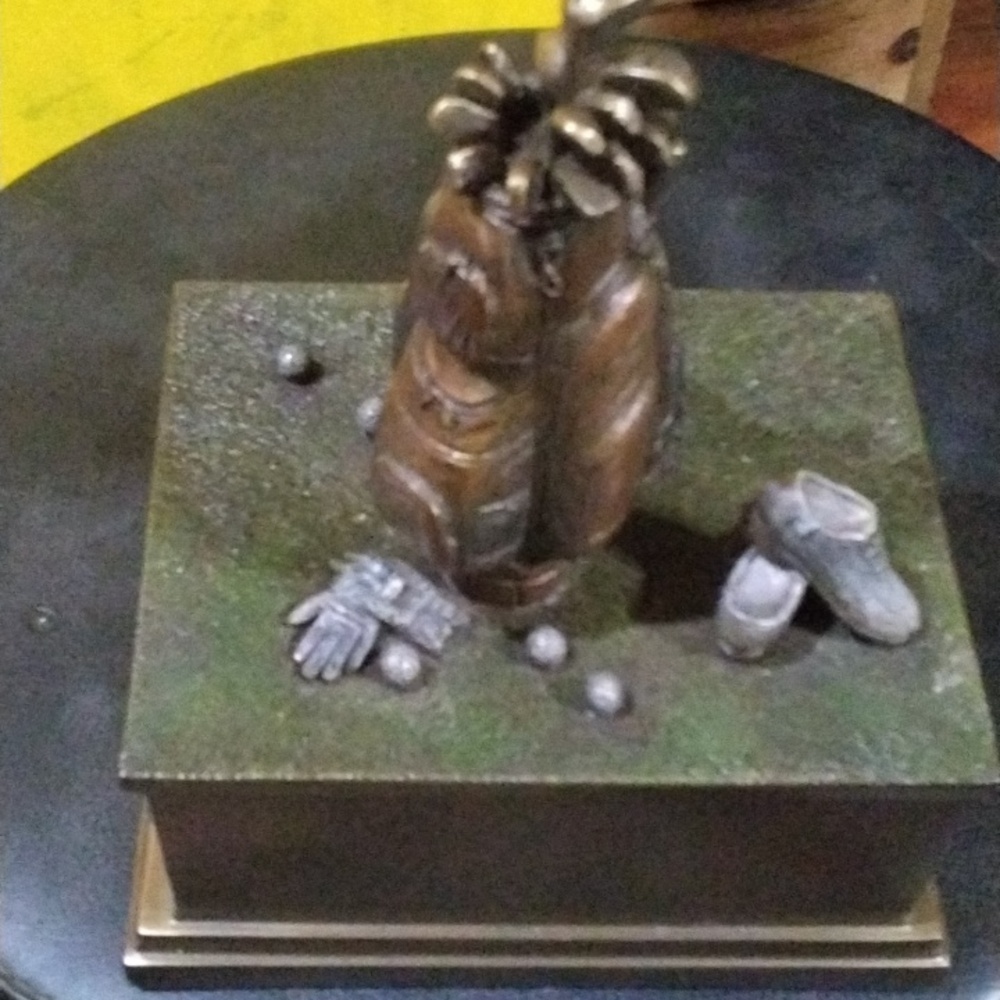 Bronze Golf Bag Sculpture URN